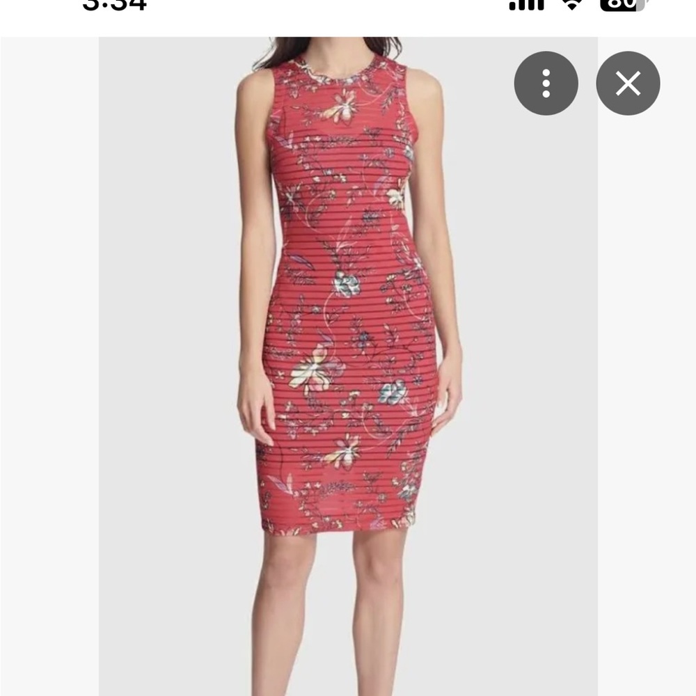 Guess dress size 14 with tags floral red dress by guess